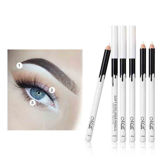 12 pcs Eyeliner Eye Shadow Pen Waterproof Eyeliner Pencil Makeup Pen White (white)